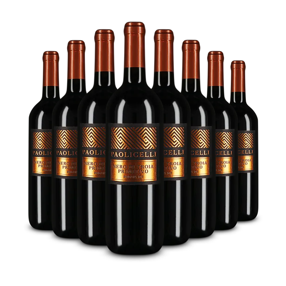 8 Flaschen Paolicelli Nero di Troia Primitivo 2024 – Gold
