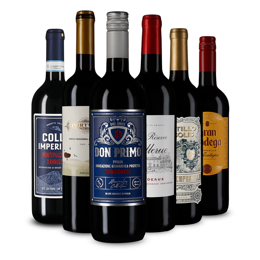 6x1 Rotwein Entdeckerpaket Südeuropa