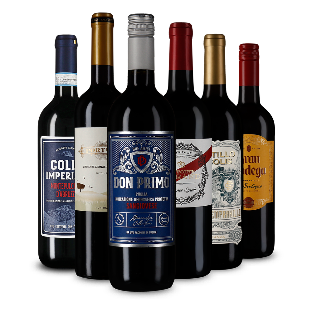 6x1 Rotwein Entdeckerpaket Südeuropa