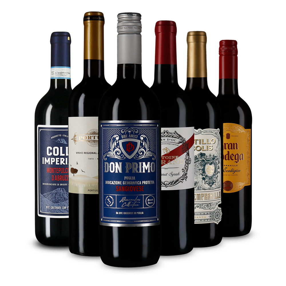 6x1 Rotwein Entdeckerpaket Südeuropa