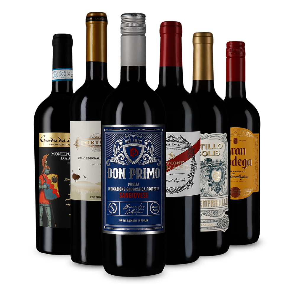 6x1 Rotwein Entdeckerpaket Südeuropa