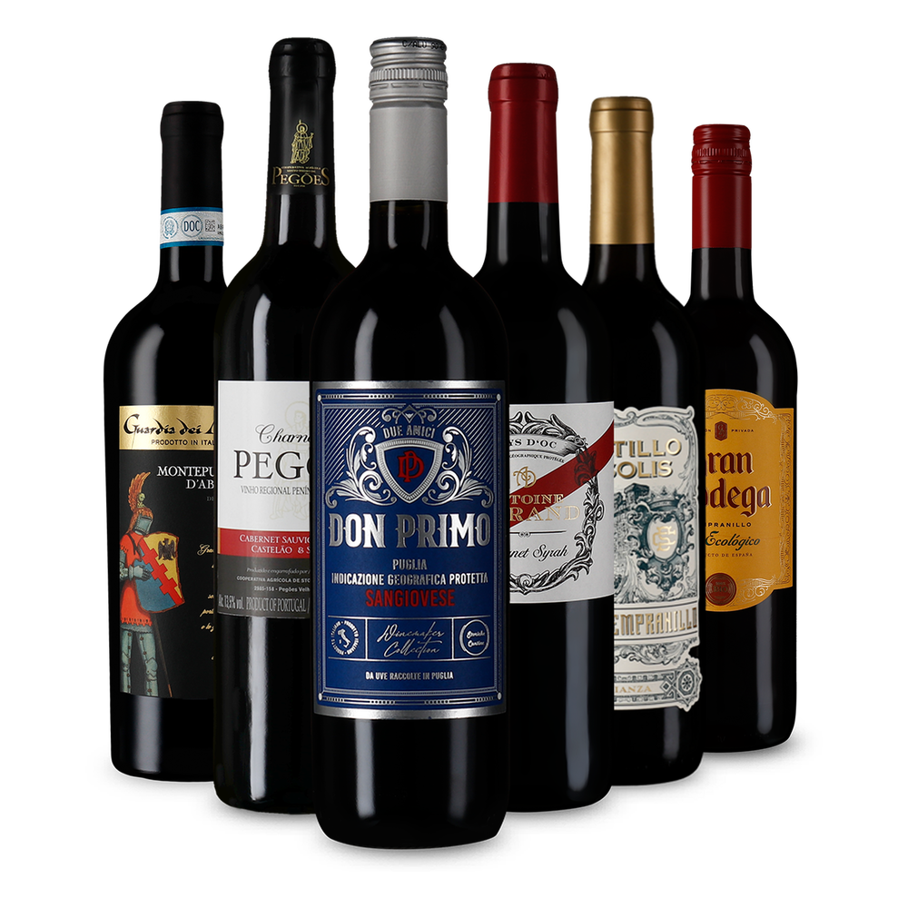 6x1 Rotwein Entdeckerpaket Südeuropa