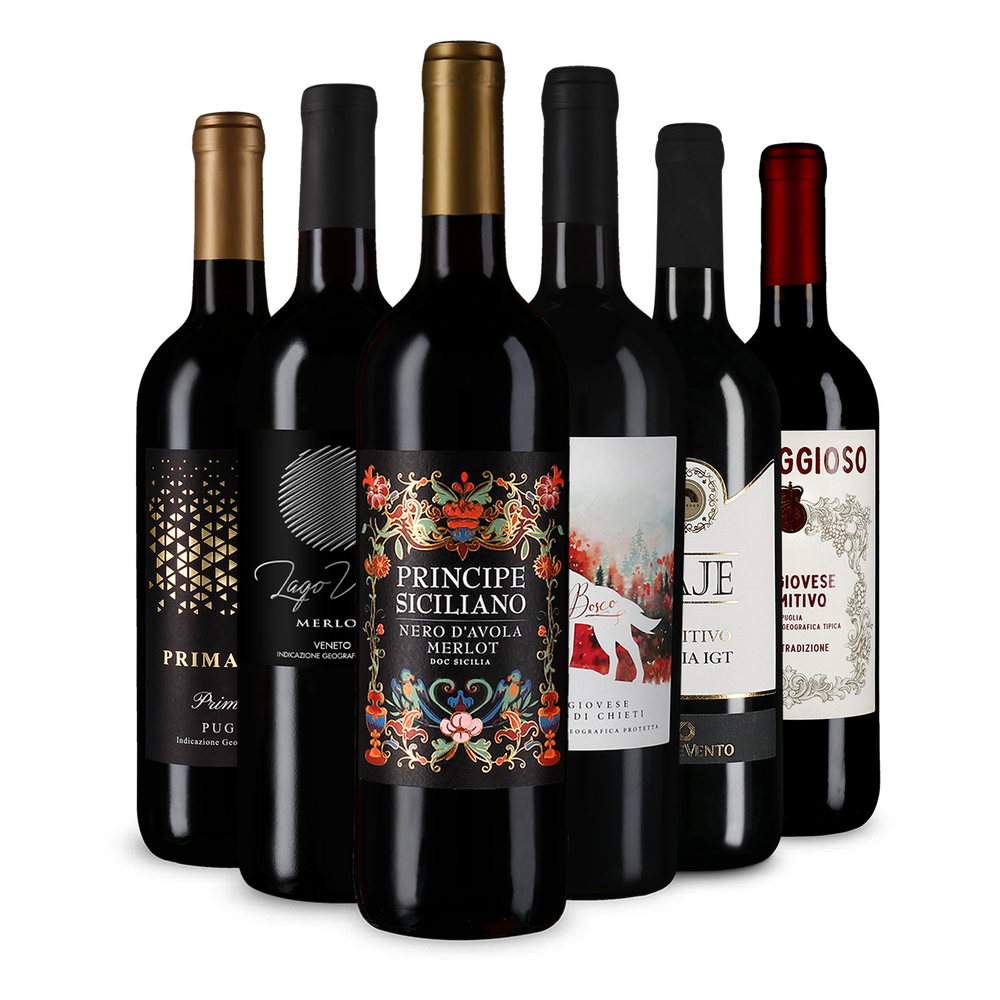 6x1 Rotwein Entdeckerpaket Italien