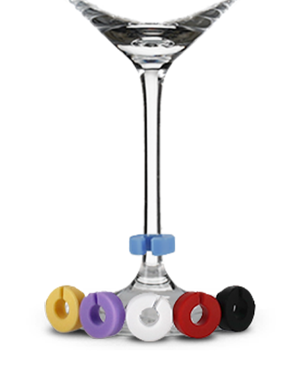 Gratis Weinglasmarkierer rund 6er-Set