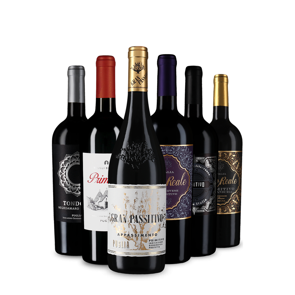 6x1 Primitivo-Highlights aus Apulien