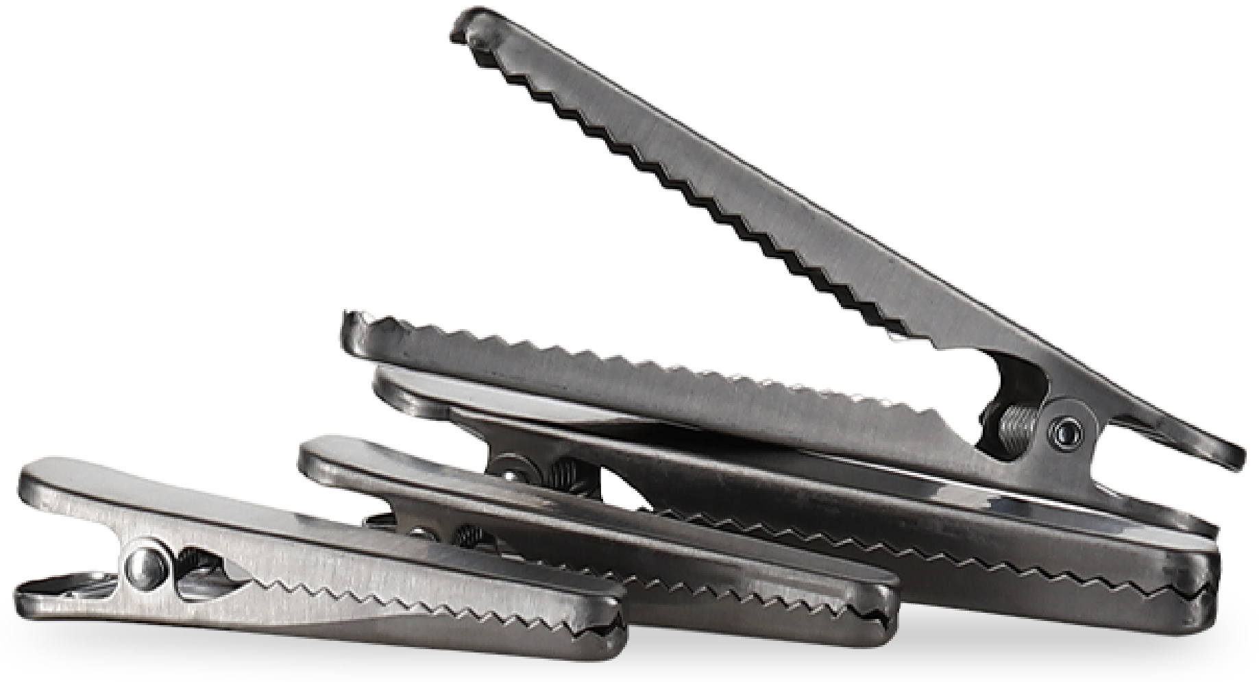 Verschlussklammern aus Edelstahl in zwei Größen im 4er-Set