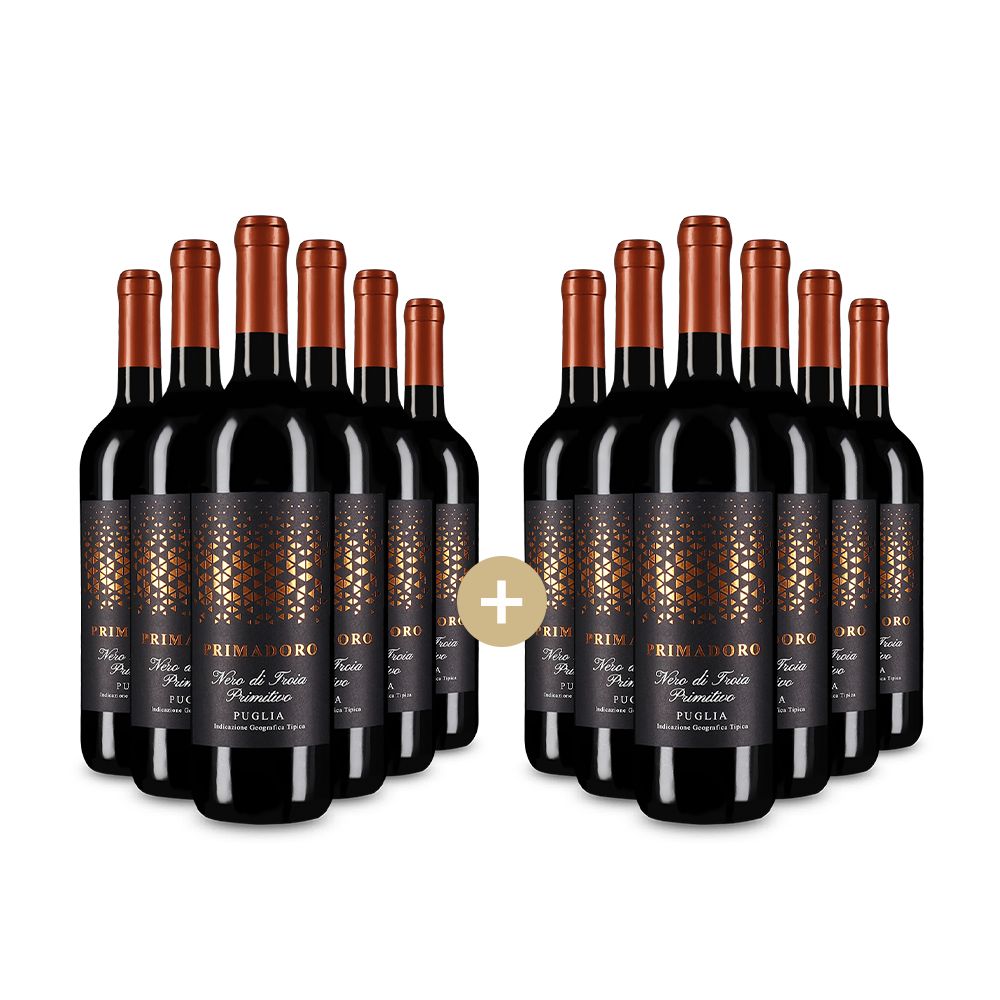 6+6 Flaschen Primadoro Nero di Troia Primitivo 2024 – Gold