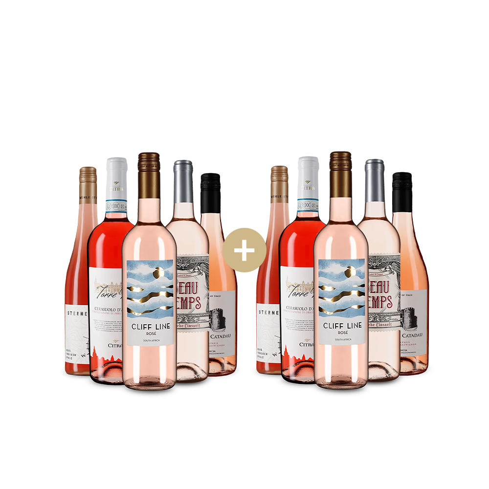 5+5 Flaschen: Internationale Rosé-Hits – Gold