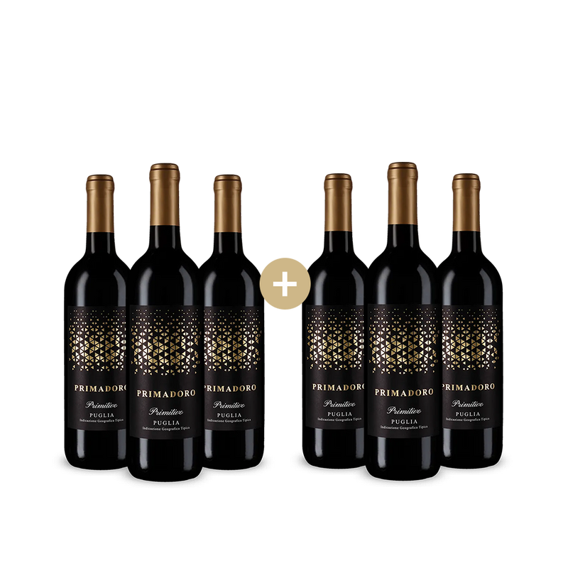 3+3 Flaschen Primadoro Primitivo 2024 – Gold