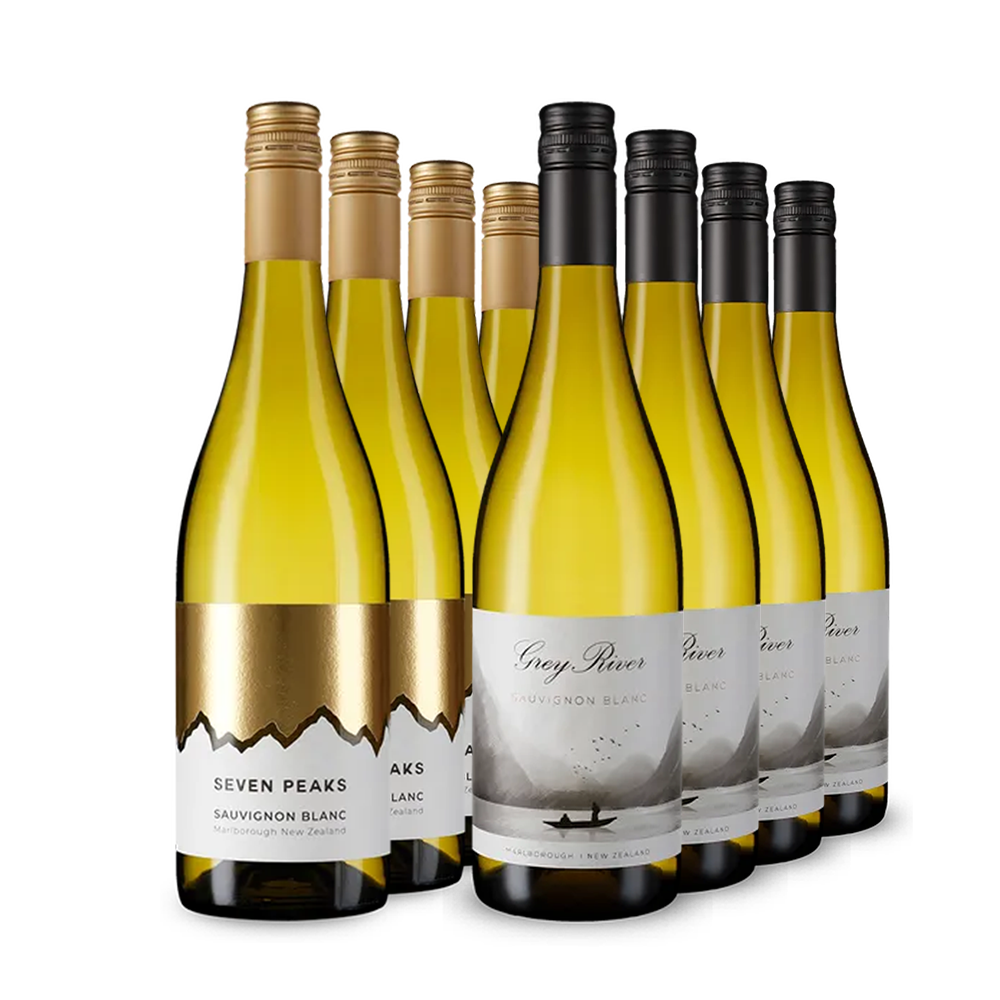 Sauvignon-Blanc-Duo aus Marlborough im 2x4-Vorteilspaket – Gold