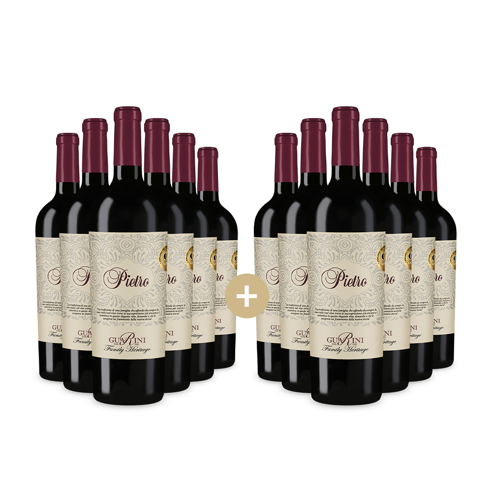 6+6 Flaschen Pietra Vino Rosso – Gold