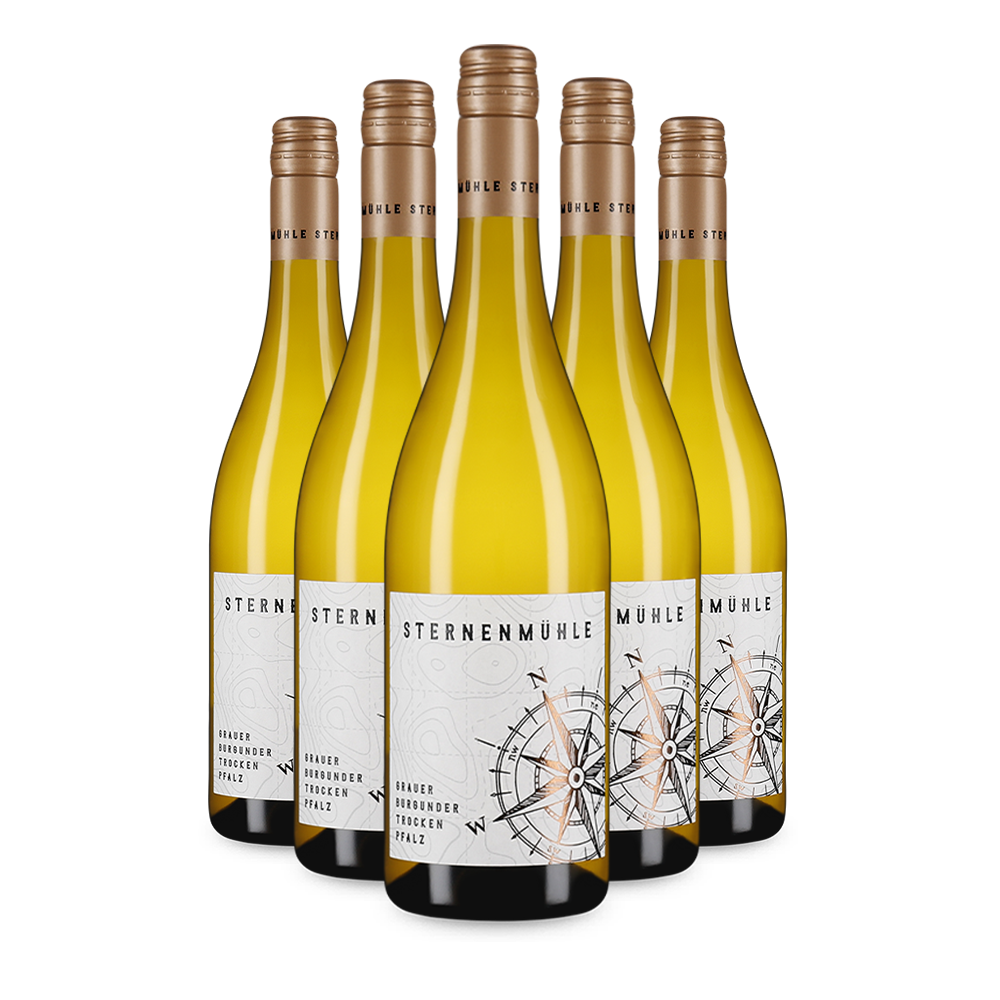 5 Flaschen Grauer Burgunder trocken 2024 – Gold