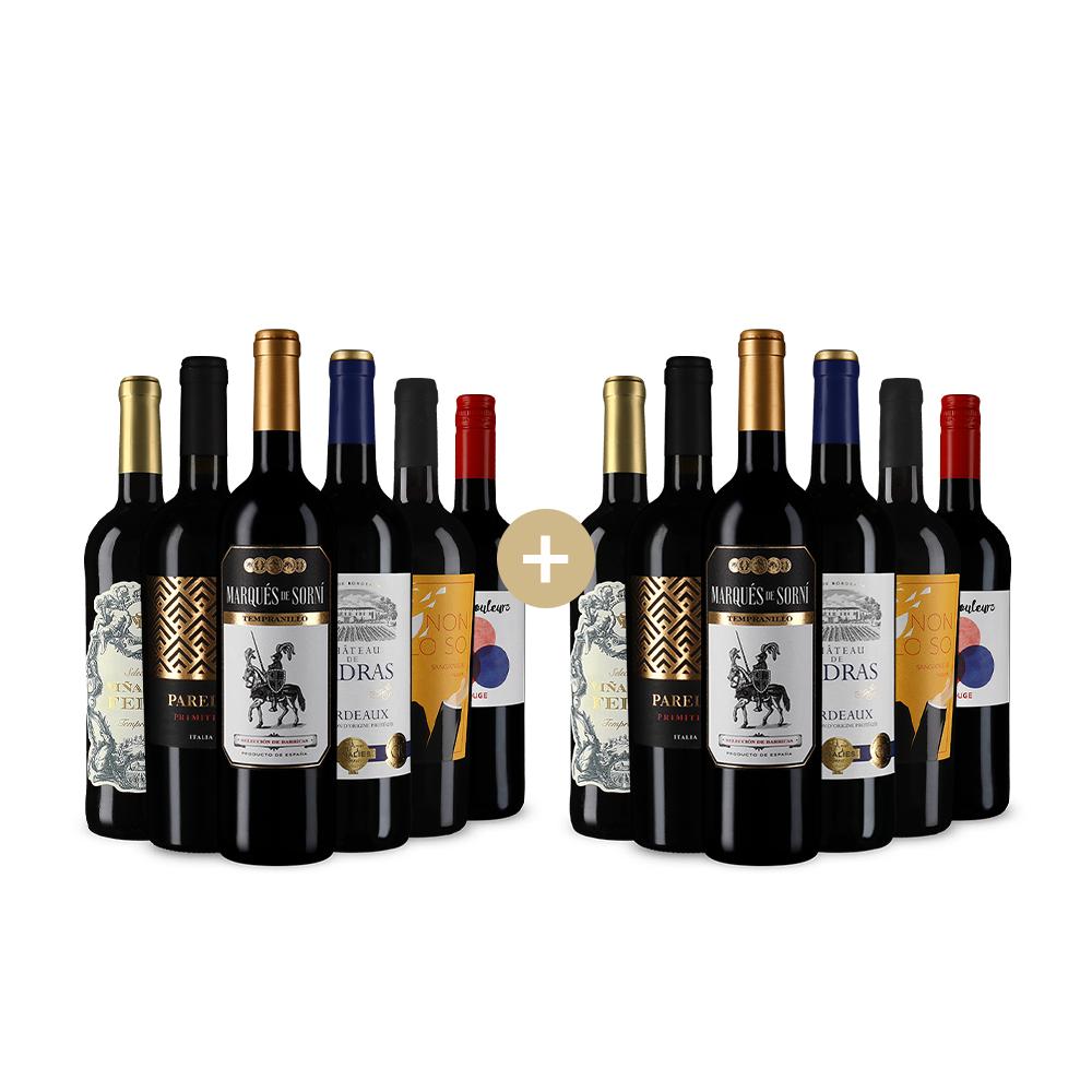 6+6 Flaschen: Rotweine zum Fest – Gold