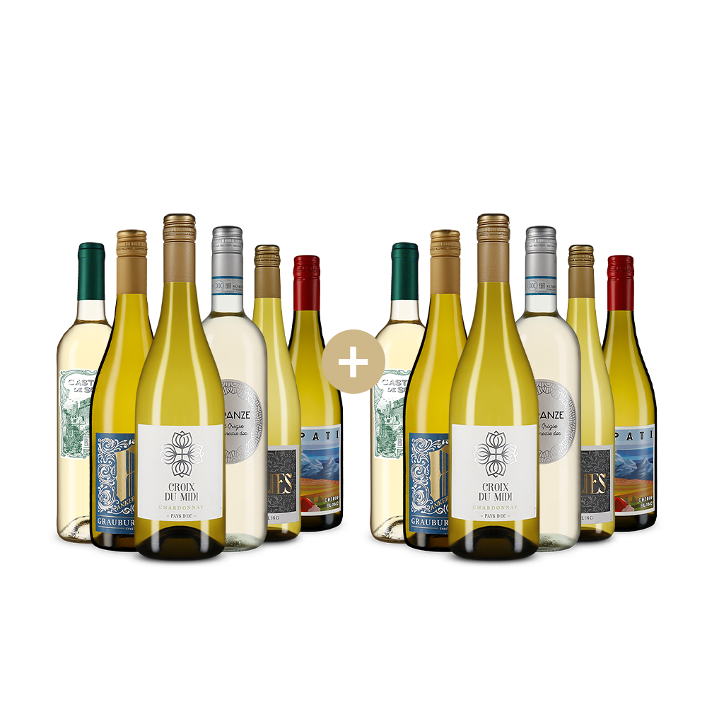 6+6 Flaschen: Weiße Festweine – Gold