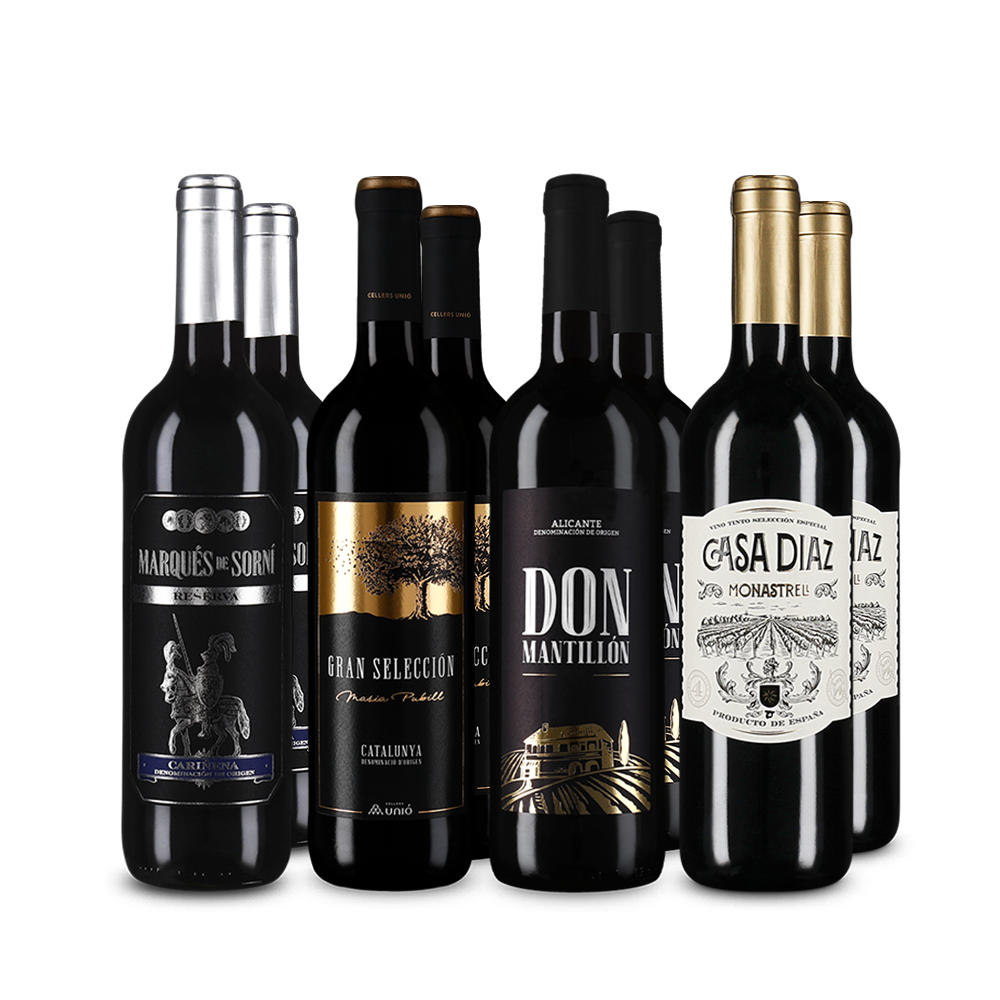 Gold-prämierte Rotwein-Stars aus Spanien im 4x2-Paket – Gold