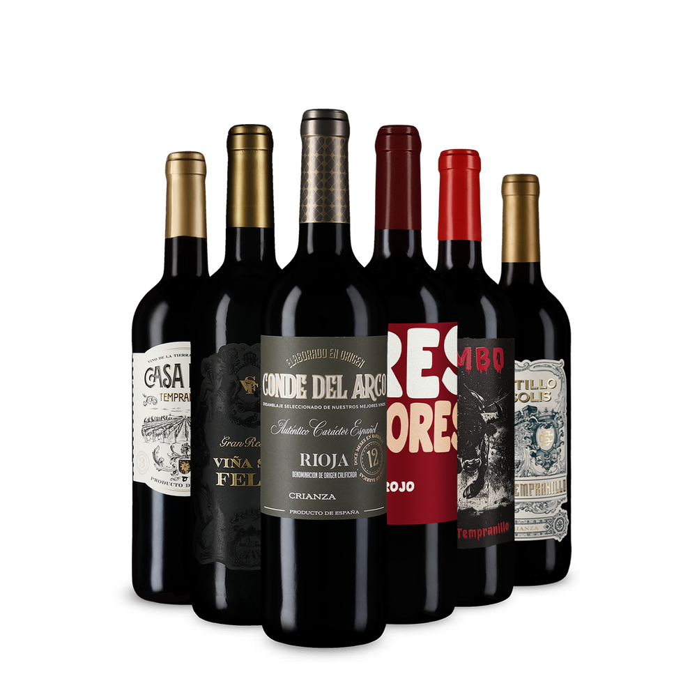 6x1 Tempranillo-Vielfalt für Genießer