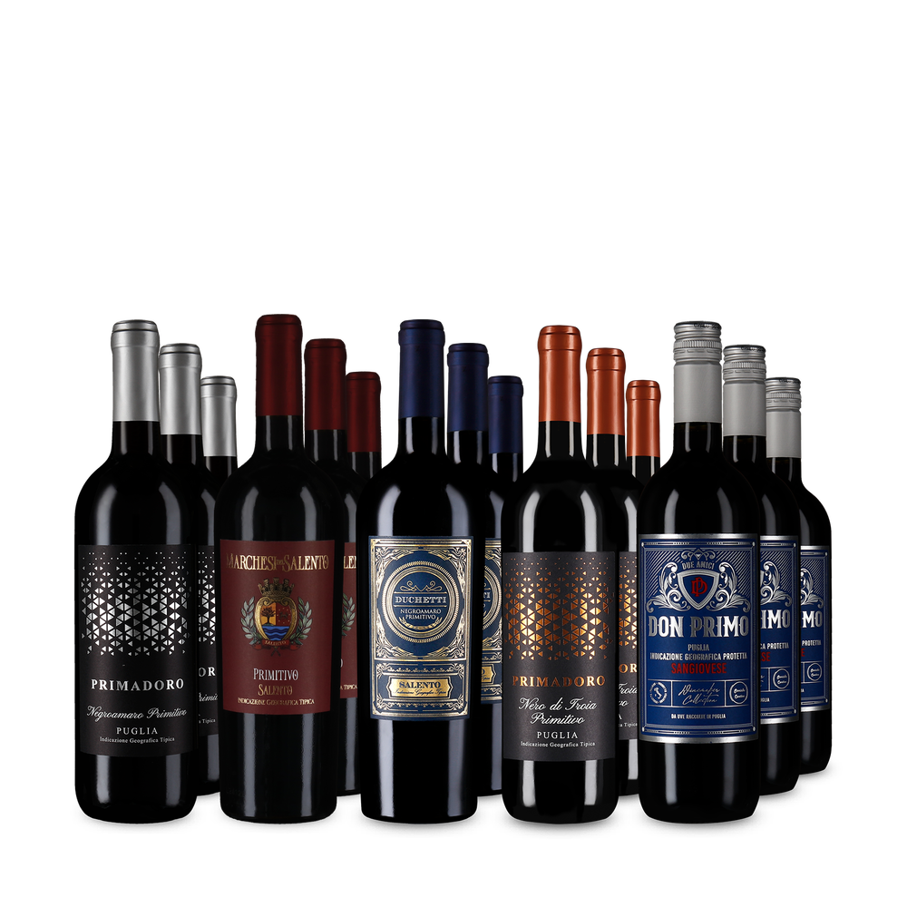 5x3 Primitivo & Co. aus Apulien zum Aktionspreis