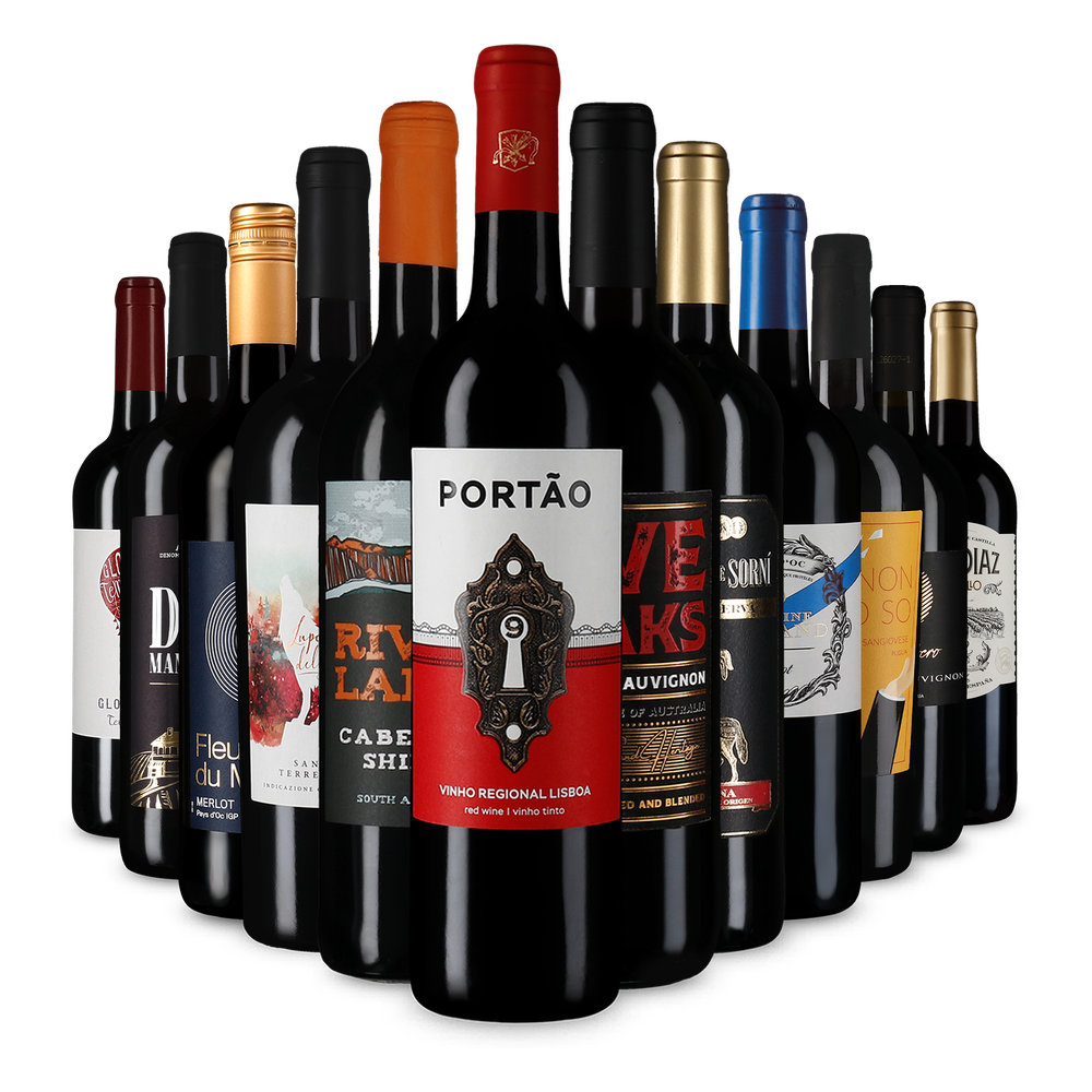 12x1 Rotwein pur: Top-Auswahl im Kennenlernpaket