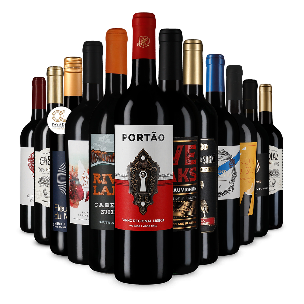 12x1 Rotwein pur: Top-Auswahl im Kennenlernpaket