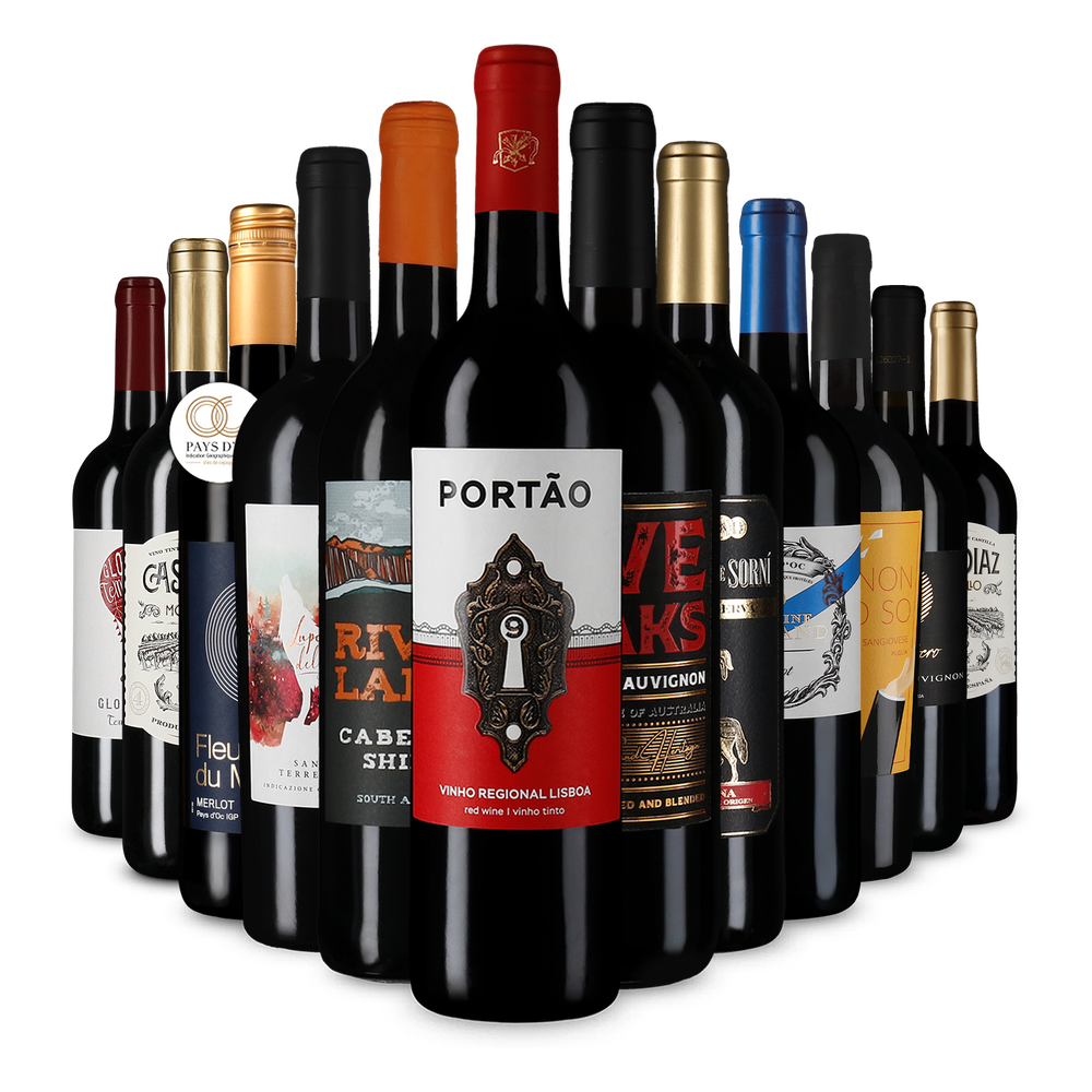 12x1 Rotwein pur: Top-Auswahl im Kennenlernpaket