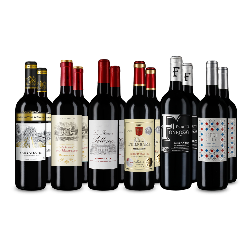 6x2 Bordeaux-Auswahl für Sparfüchse