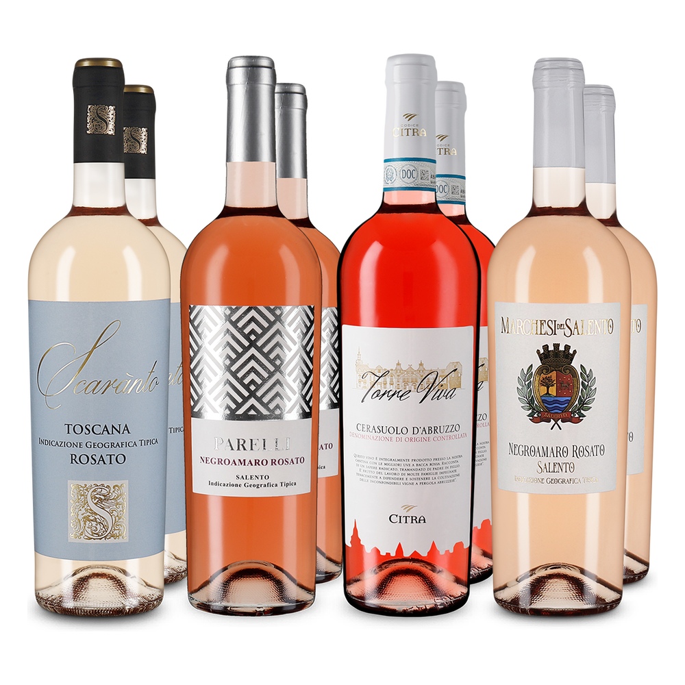 4x2 Rosato-Momente aus Italien