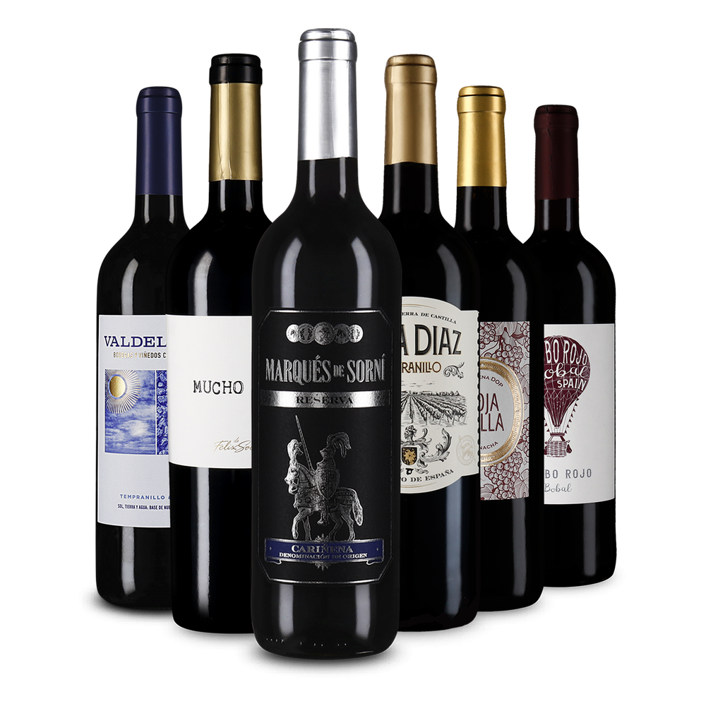 6x1 Spaniens Rotwein-Vielfalt im Sparpaket