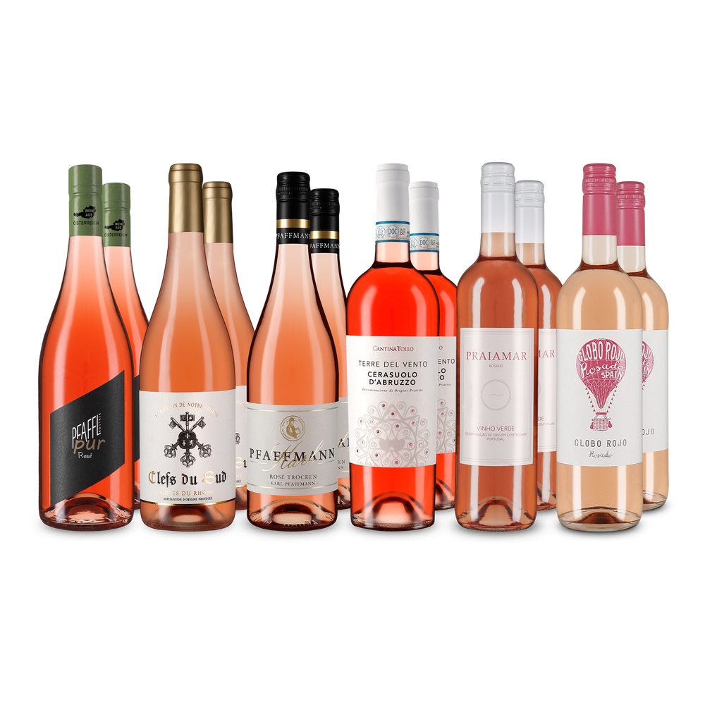 6x2 internationale Rosé-Auswahl im Entdeckerpaket