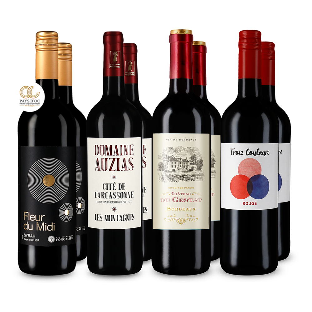 4x2 Rotwein-Klassiker aus Frankreich