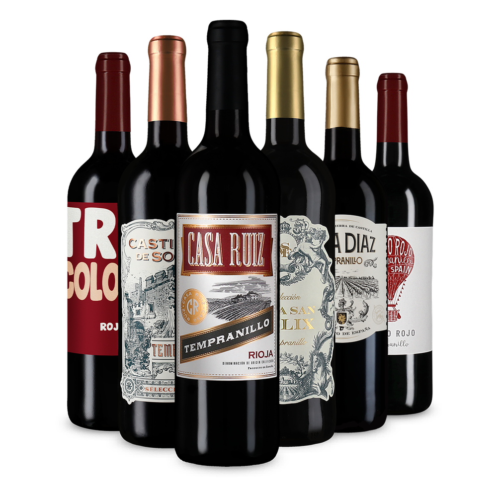 6x1 Tempranillo: Spanische Rotwein-Lieblinge