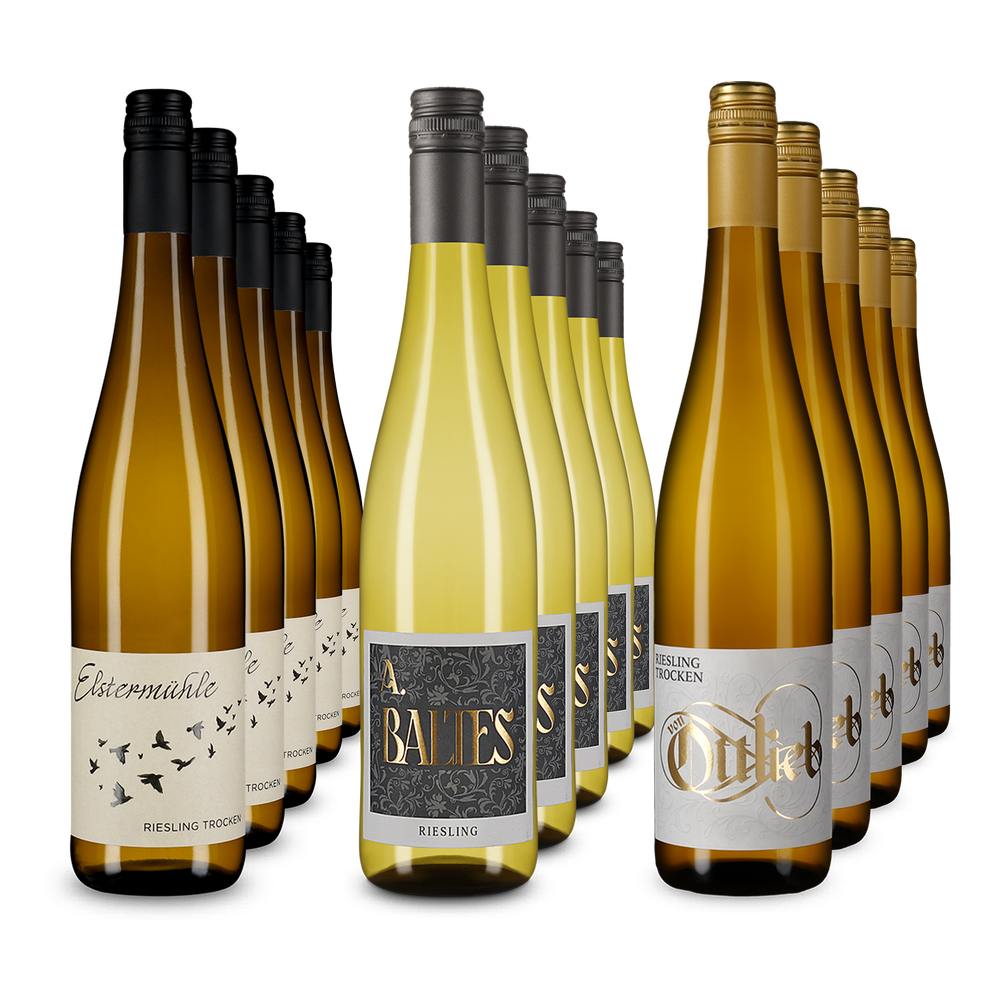 3x5 Riesling-Favoriten auf Vorrat